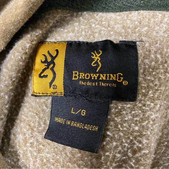 Browning Mens Hooded Sweatshirt Cotton Blend Large - Picture 7 of 10
